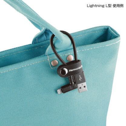 極強ケーブル USB2.0 A-microB L型 10cm ブラック - 画像 (3)